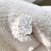 1.93 Radiant Cut Lab-Grown Diamond Near Light Colored Blanket