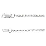 1.5mm Cable Chain White Gold