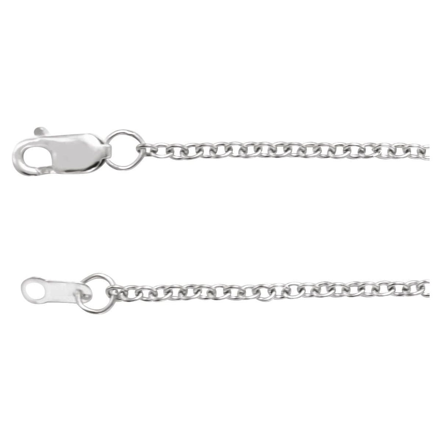 1.5mm Cable Chain White Gold