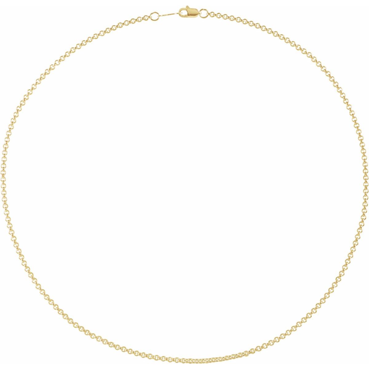 2mm Rolo Chain Yellow Gold