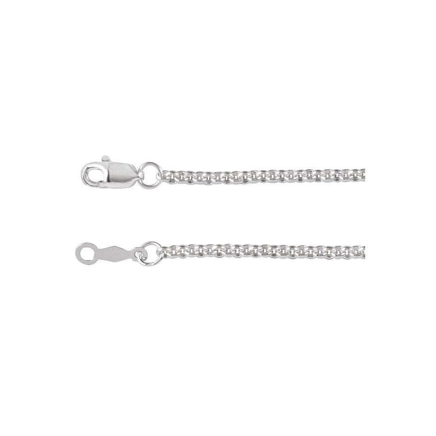 2mm Rolo Chain White Gold