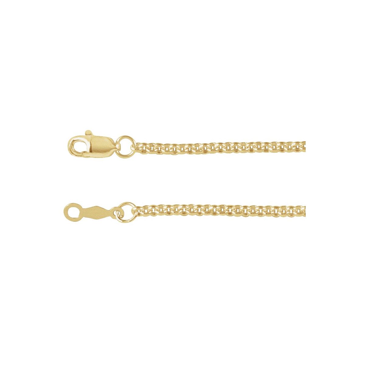 2mm Rolo Chain Yellow Gold