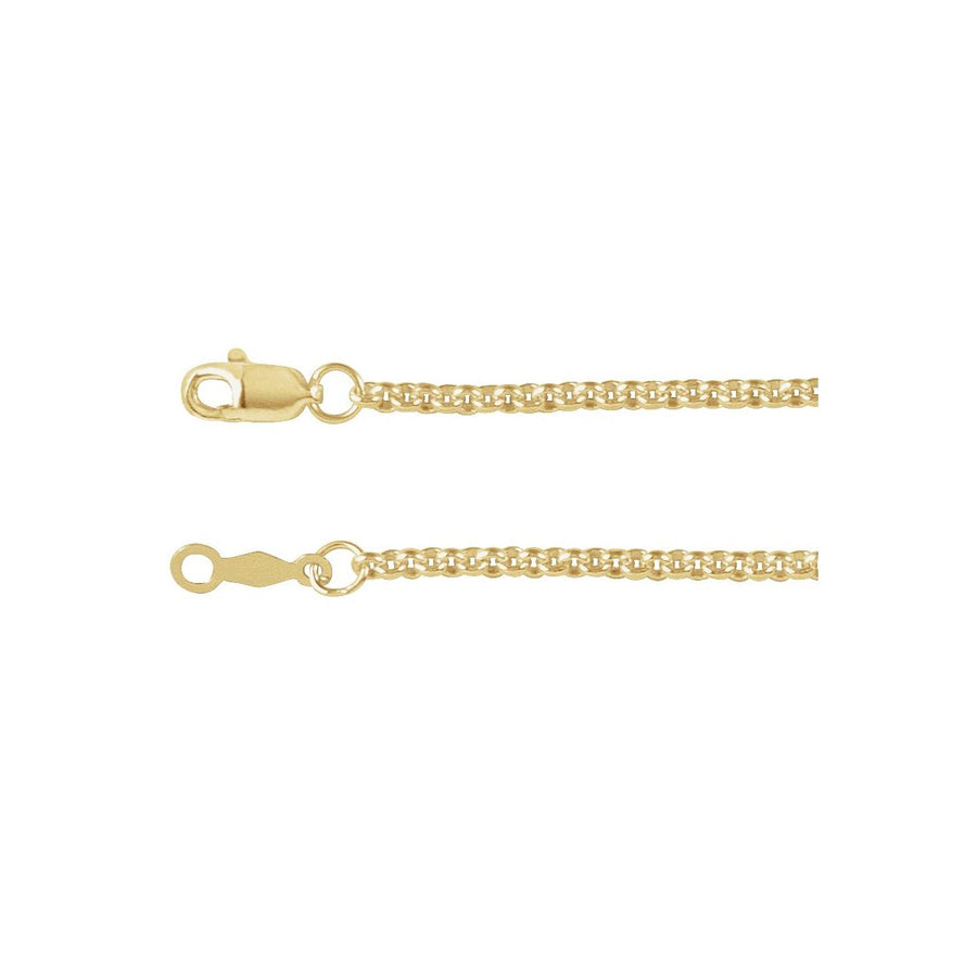 2mm Rolo Chain Yellow Gold