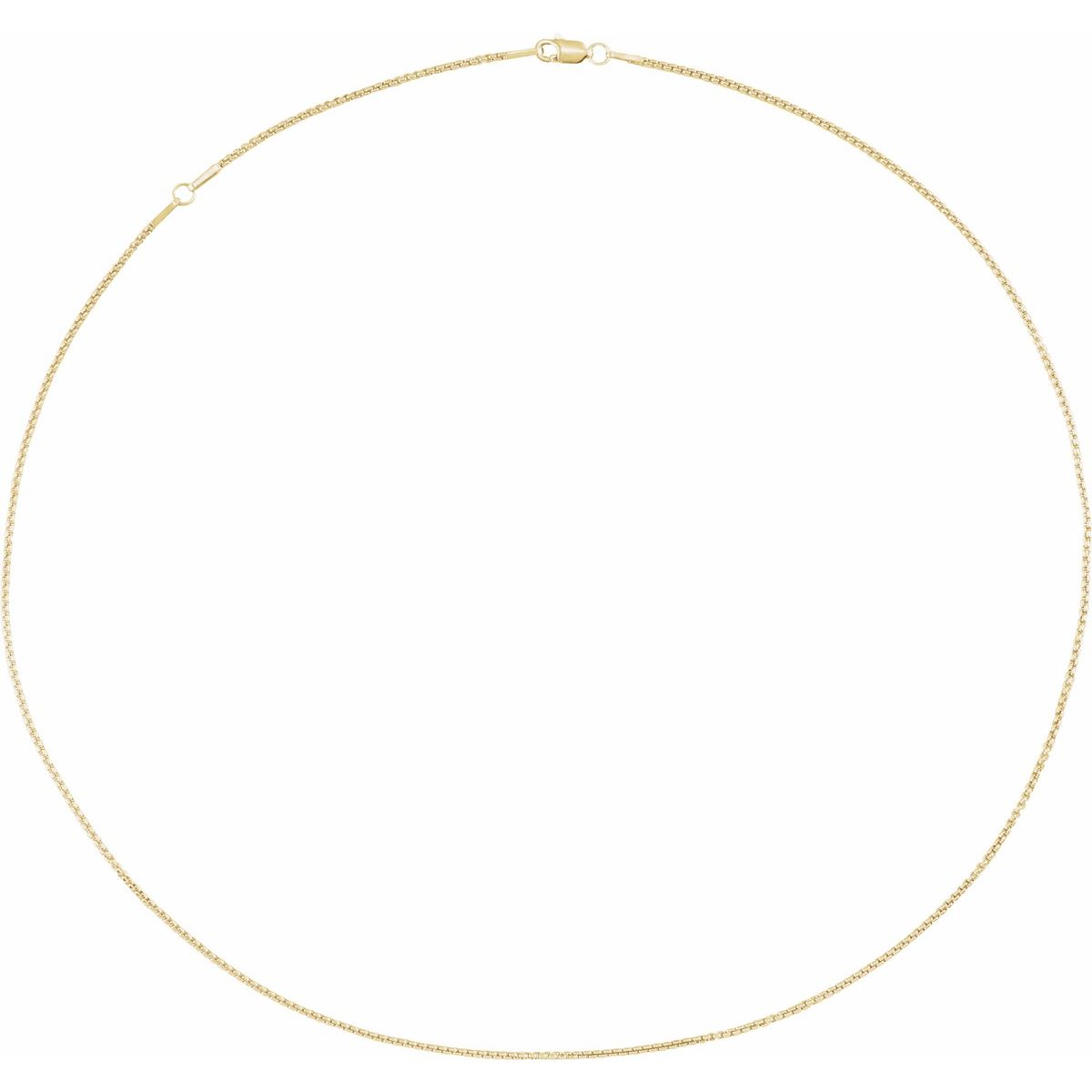 1.25mm Box Chain Yellow Gold
