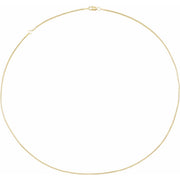 1.25mm Box Chain Yellow Gold