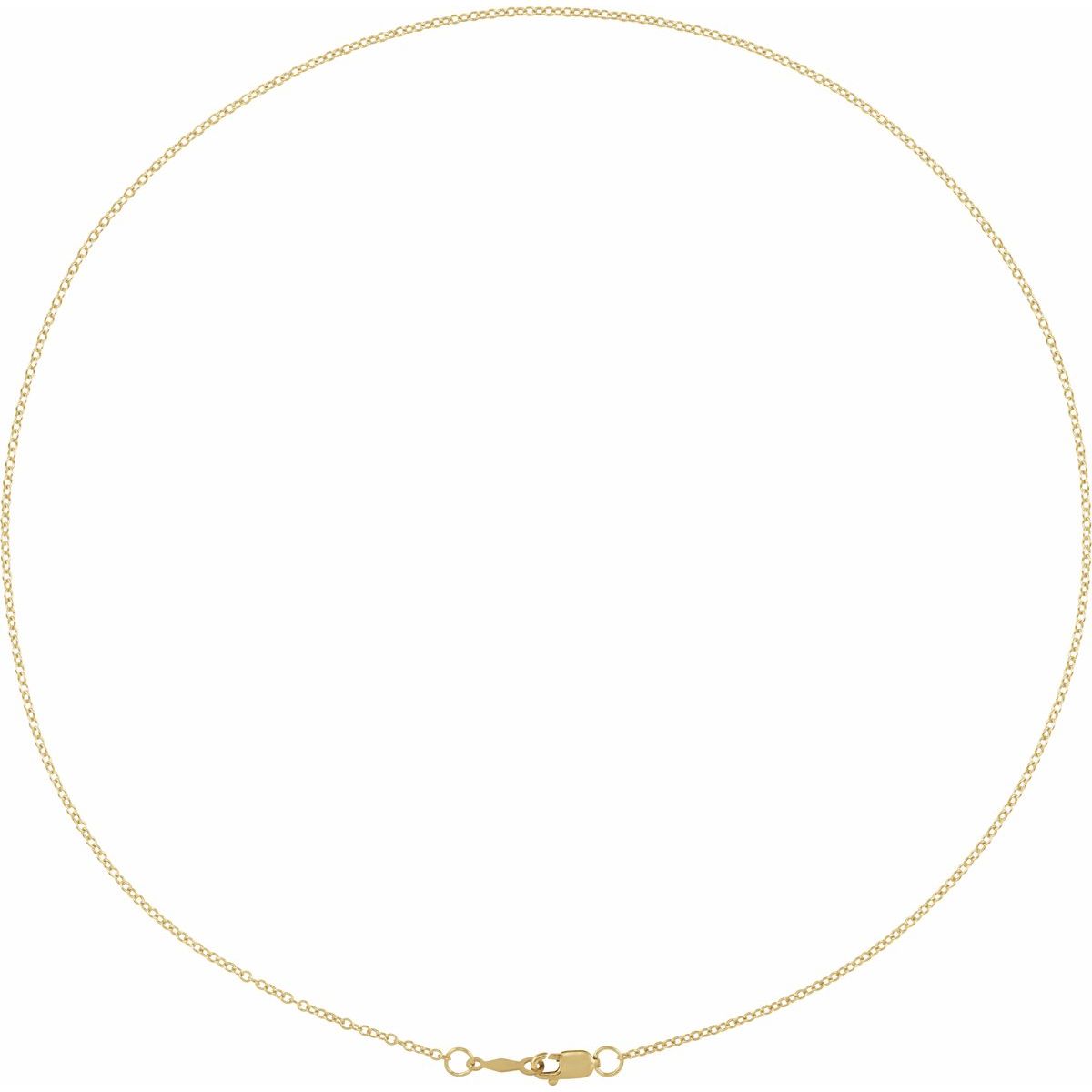 1.3mm Cable Chain Yellow Gold