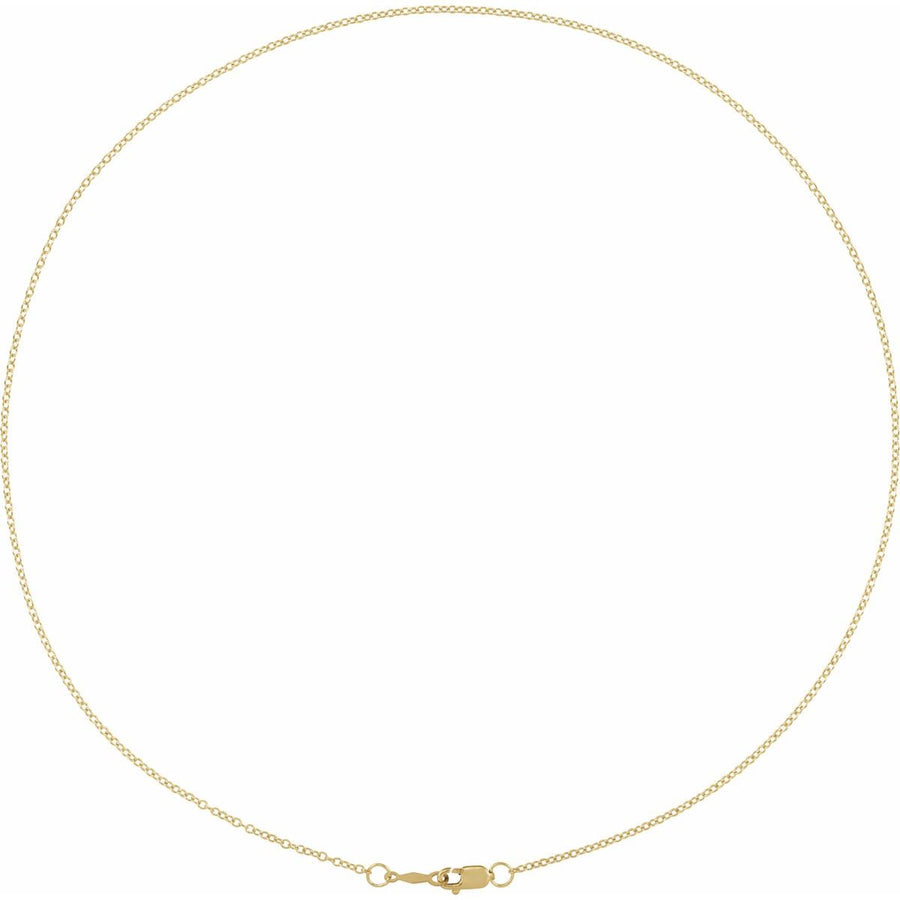 1.3mm Cable Chain Yellow Gold