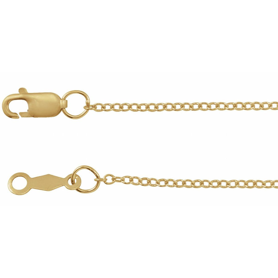 1.3mm Cable Chain Yellow Gold