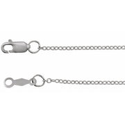 1.3mm Cable Chain White Gold