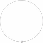 1.3mm Cable Chain White Gold