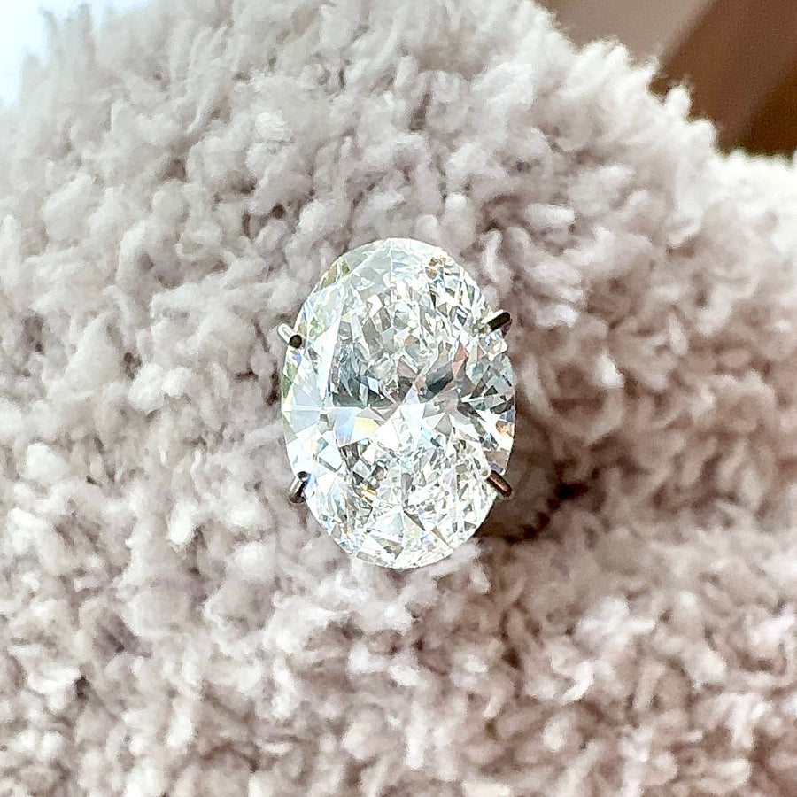 2.08 Carat Oval Brilliant Lab-Grown Diamond Near Blanket Texture