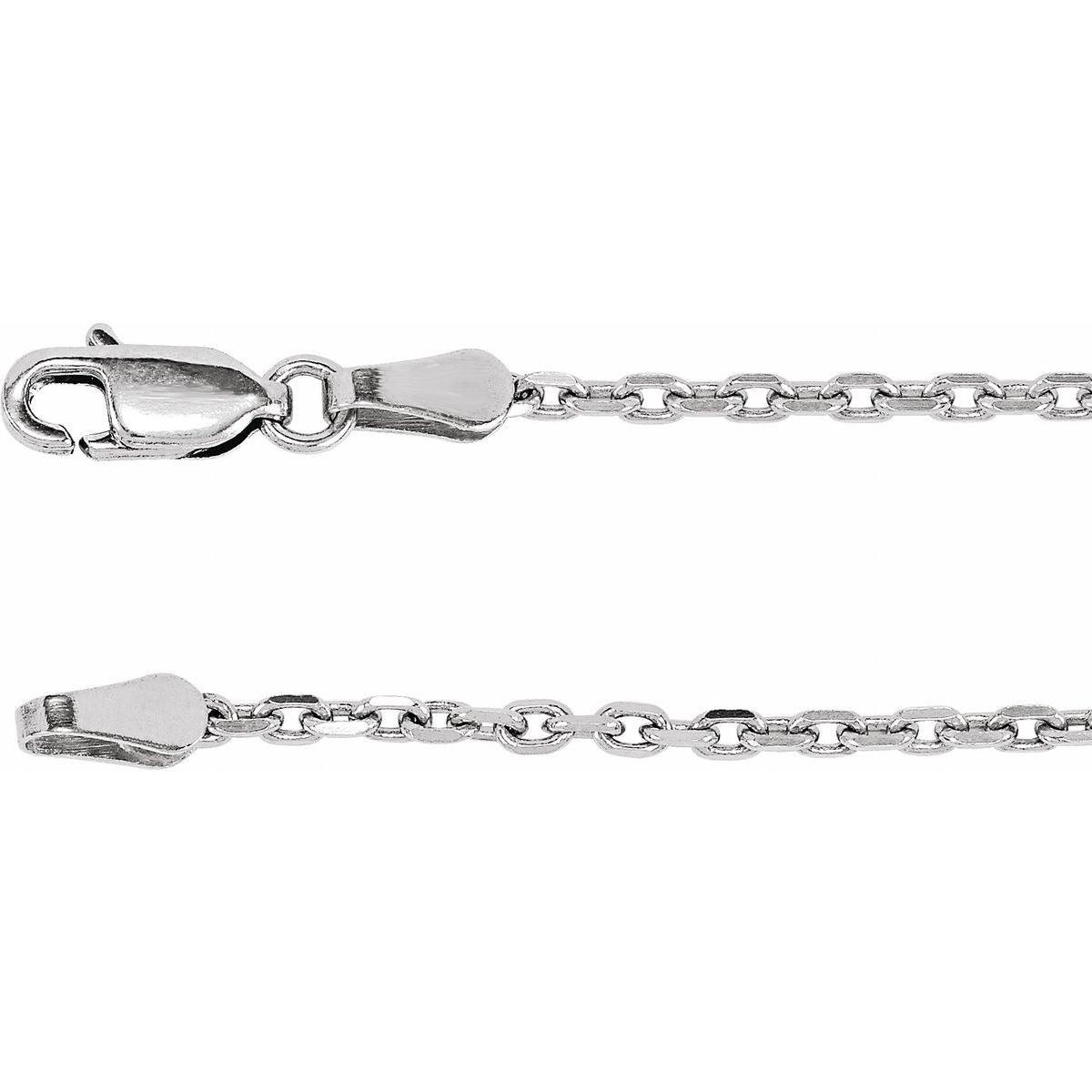 2mm Cable Chain White Gold