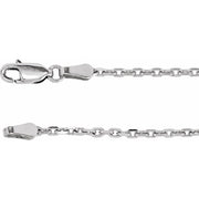 2mm Cable Chain White Gold