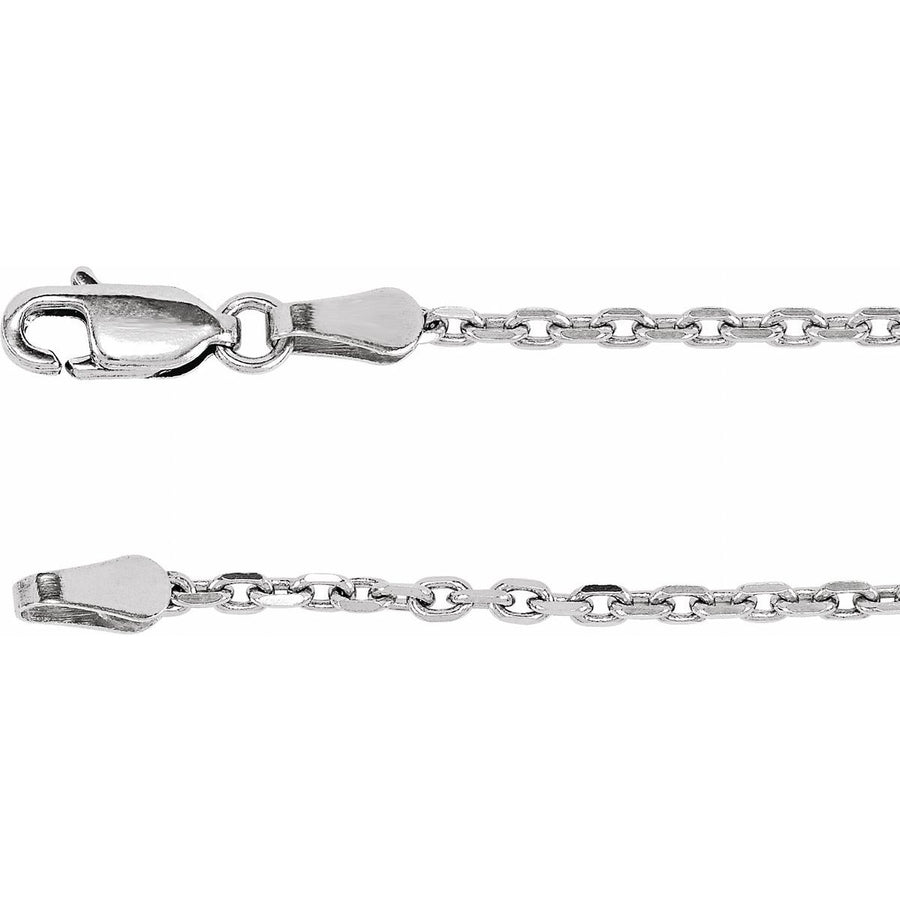 2mm Cable Chain White Gold