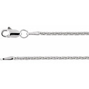 1.5mm Wheat Chain White Gold