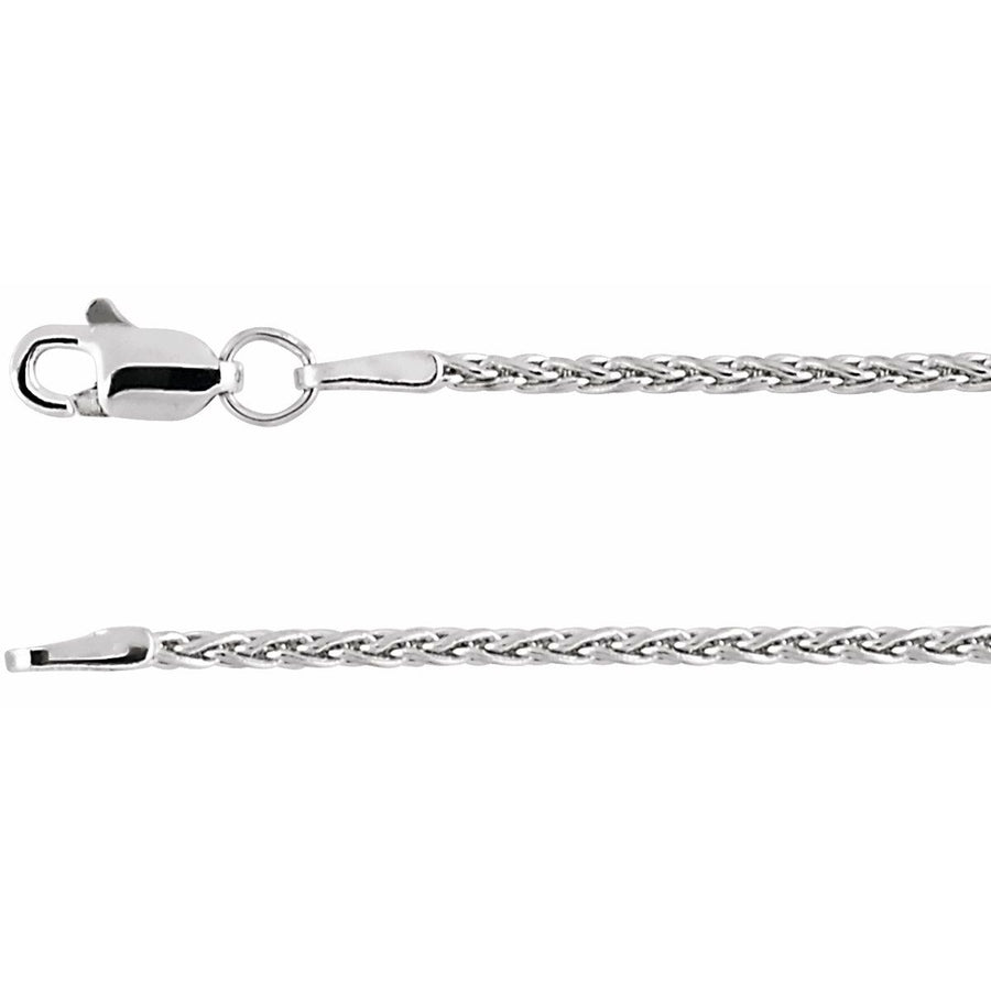 1.5mm Wheat Chain White Gold