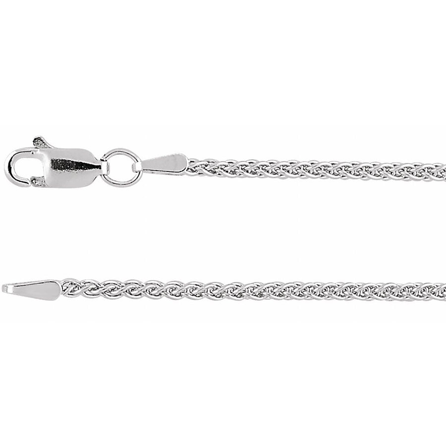 1.8mm Wheat Chain White Gold