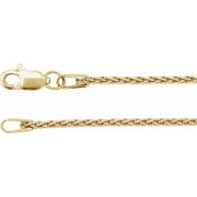 1.25mm Wheat Chain Yellow Gold