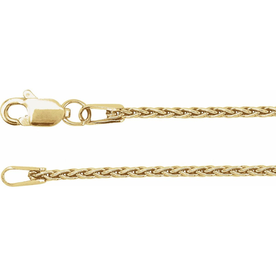 1.25mm Wheat Chain Yellow Gold