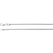 1.25mm Wheat Chain White Gold
