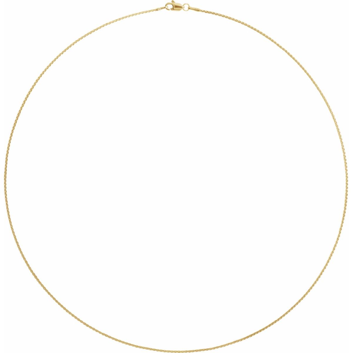 1mm Wheat Chain Yellow Gold