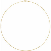 1mm Wheat Chain Yellow Gold
