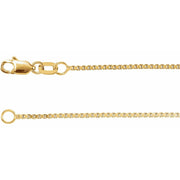 1mm Box Chain Yellow Gold