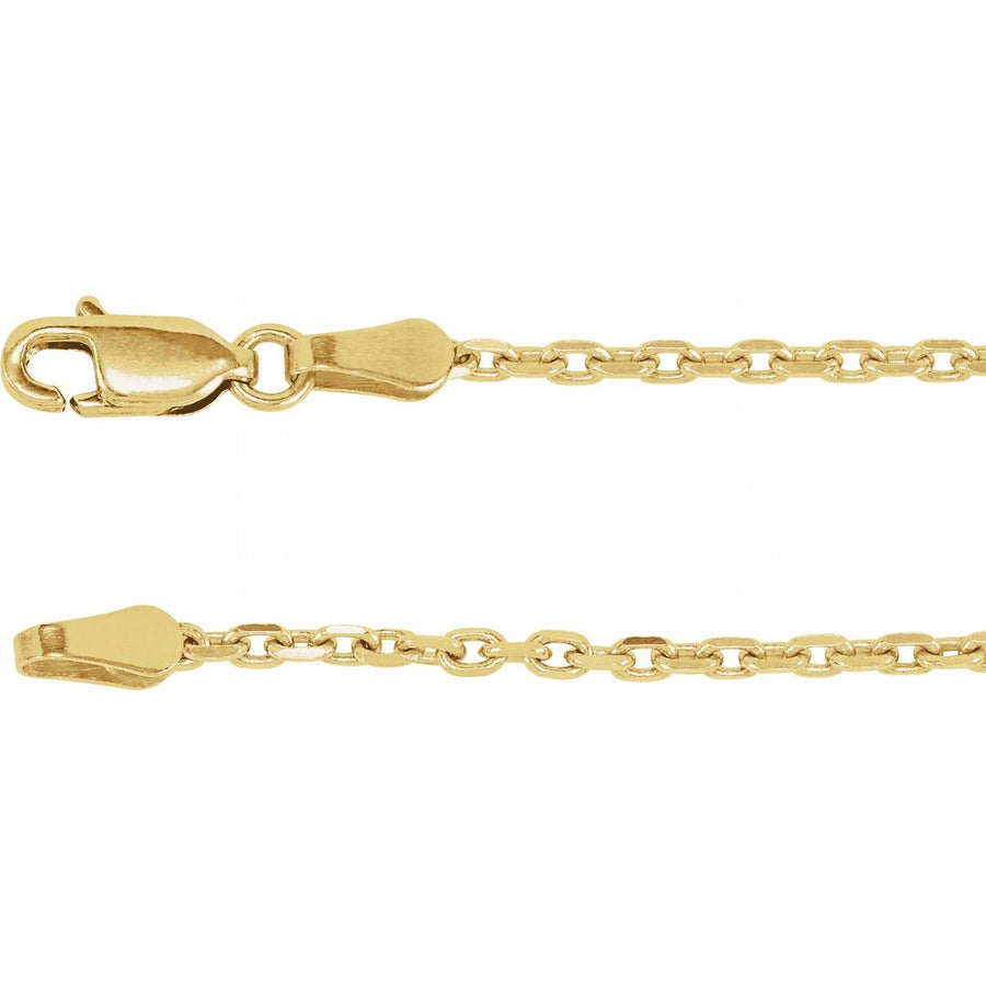 2mm Cable Chain Yellow Gold