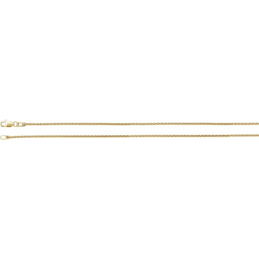 1.25mm Wheat Chain Yellow Gold
