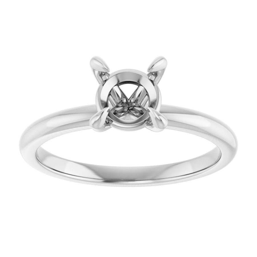 Round Solitaire Setting White Gold