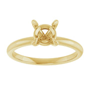 Round Solitaire Setting Yellow Gold