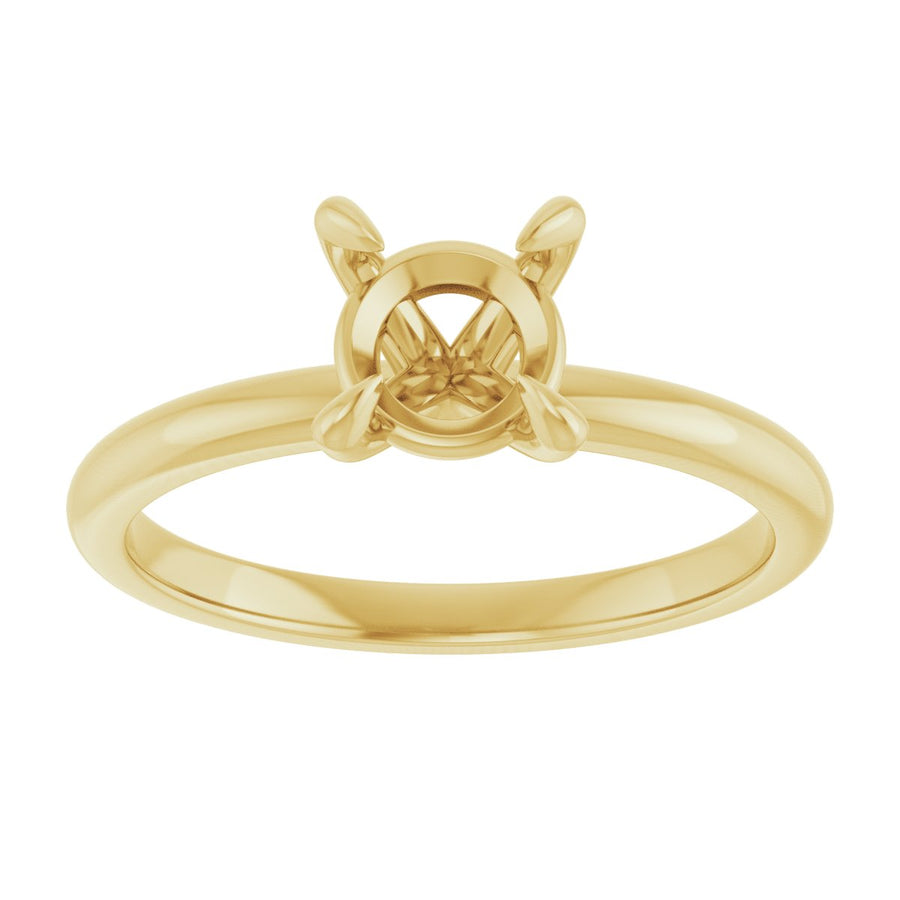 Round Solitaire Setting Yellow Gold