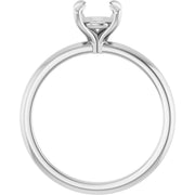 Round Solitaire Setting White Gold