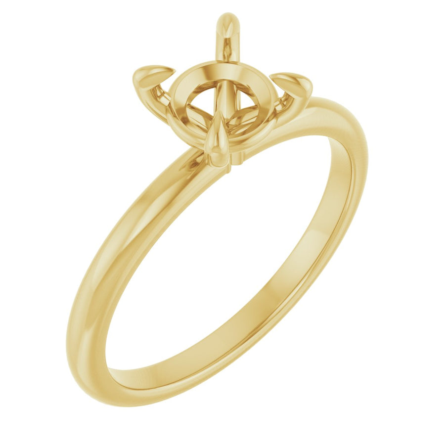 Round Solitaire Setting Yellow Gold