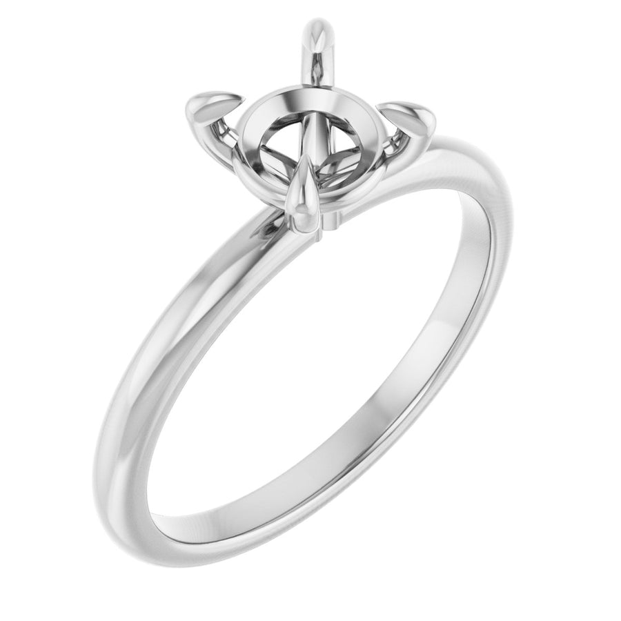 Round Solitaire Setting White Gold