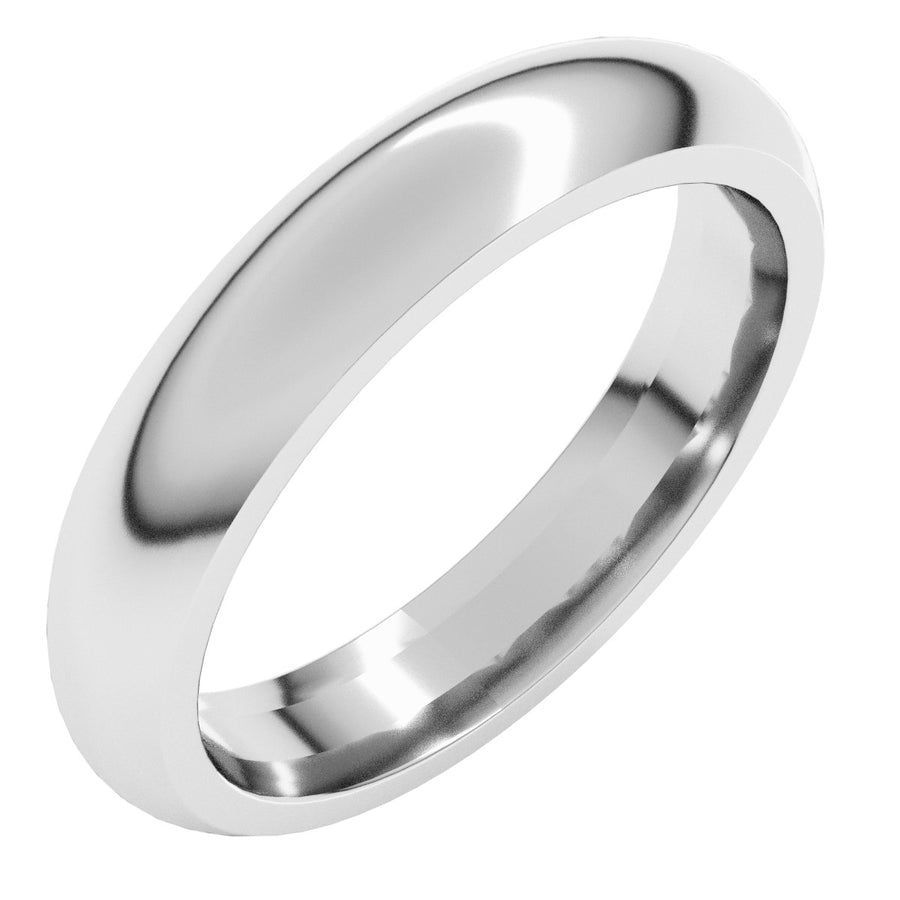 4mm 10K White Gold Comfort-Fit Band