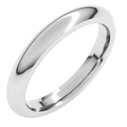 3mm 10K White Gold Comfort-Fit Band