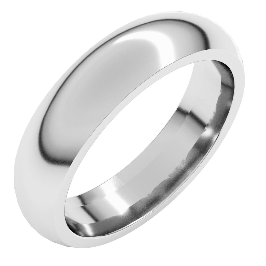 5mm 10K White Gold Comfort-Fit Band