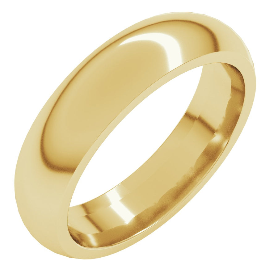 5mm 10K Yellow Gold Comfort-Fit Band