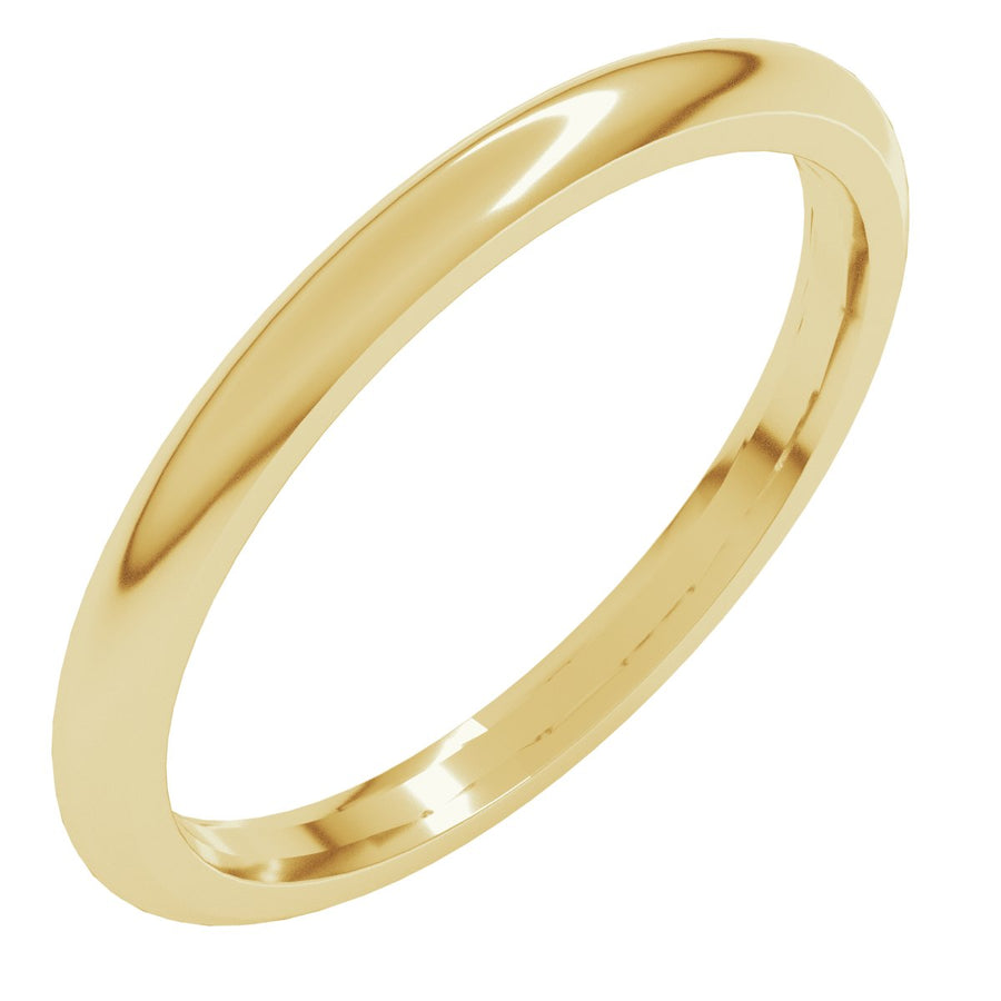 2mm 14K Yellow Gold Standard Comfort-Fit Band