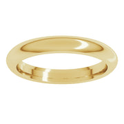 3mm 10K Yellow Gold Comfort-Fit Band