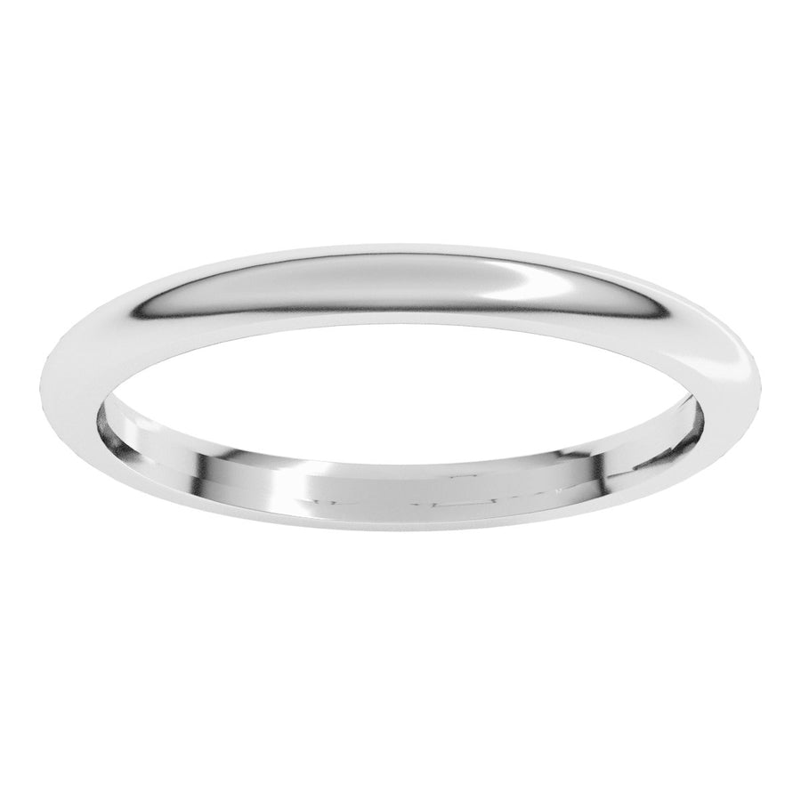 2mm 14K White Gold Standard Comfort-Fit Band