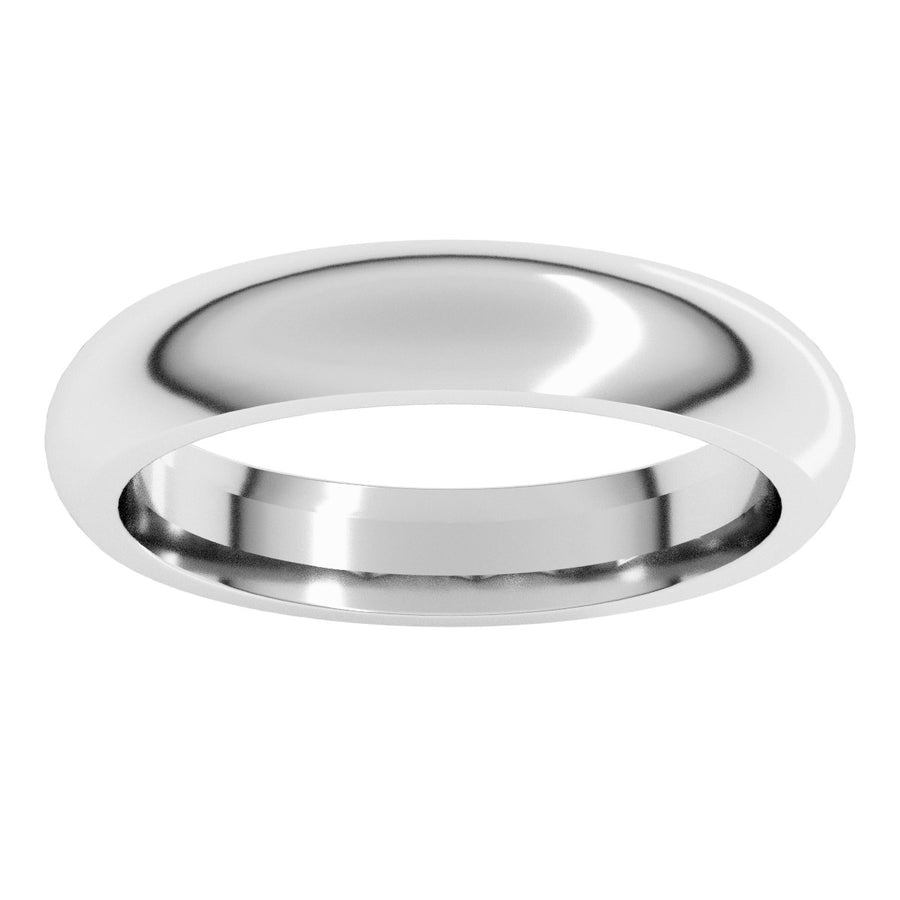 4mm 10K White Gold Comfort-Fit Band