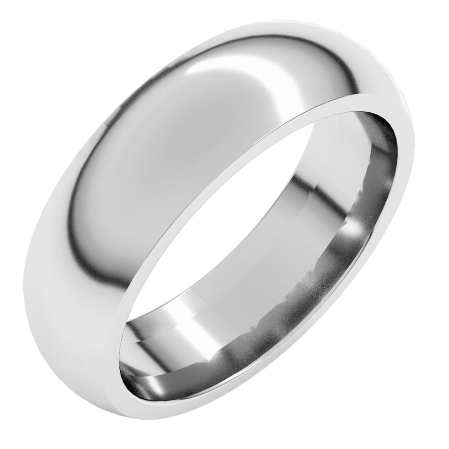 6mm 14K White Gold Comfort-Fit Band