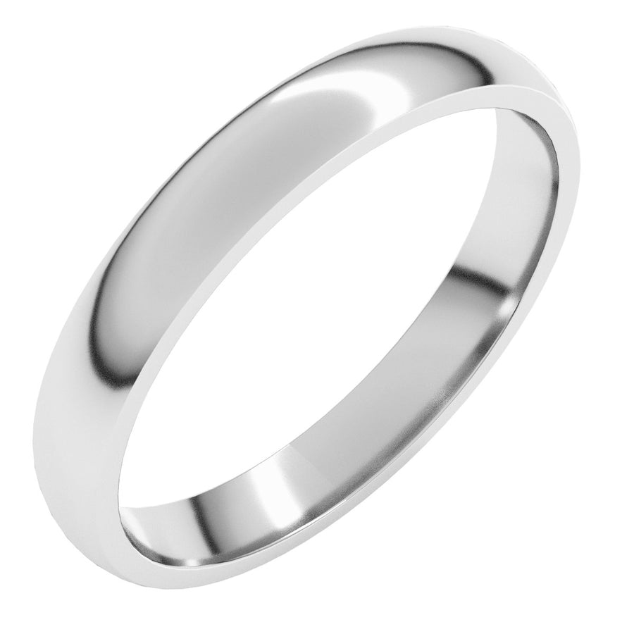 3mm 18K White Gold Comfort-Fit Band