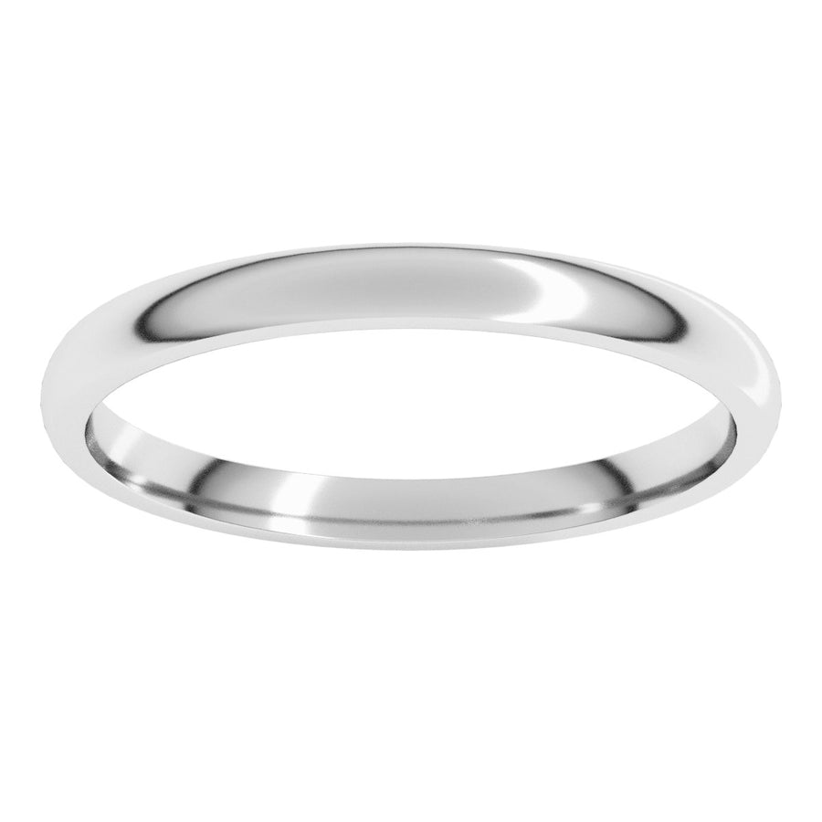 2mm 14K White Gold Comfort-Fit Band