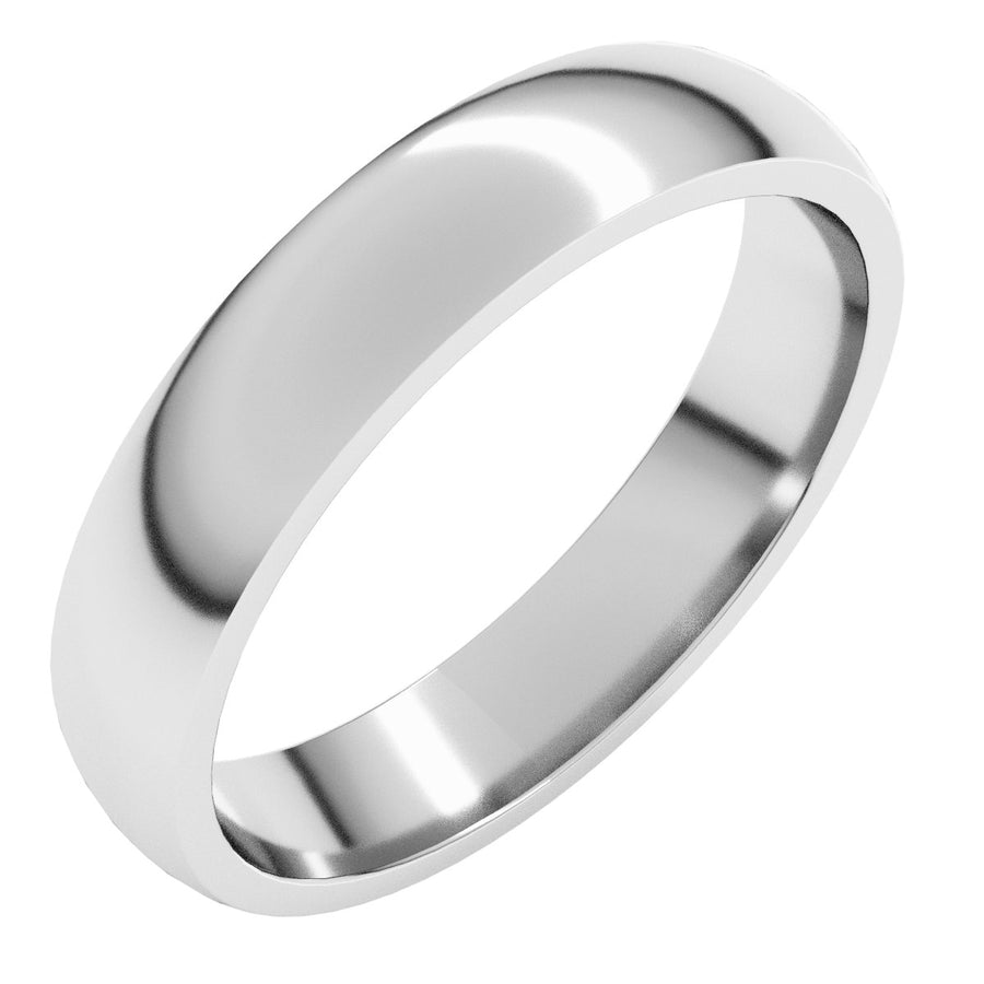 4mm 10K White Gold Comfort-Fit Band