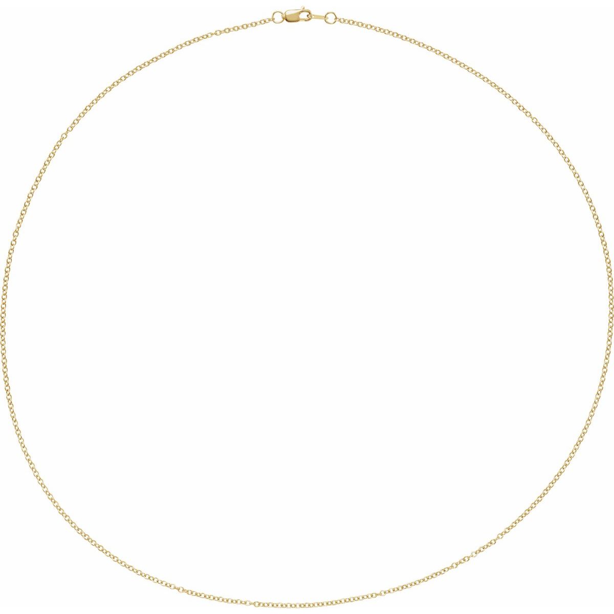 1.5mm Cable Chain Yellow Gold