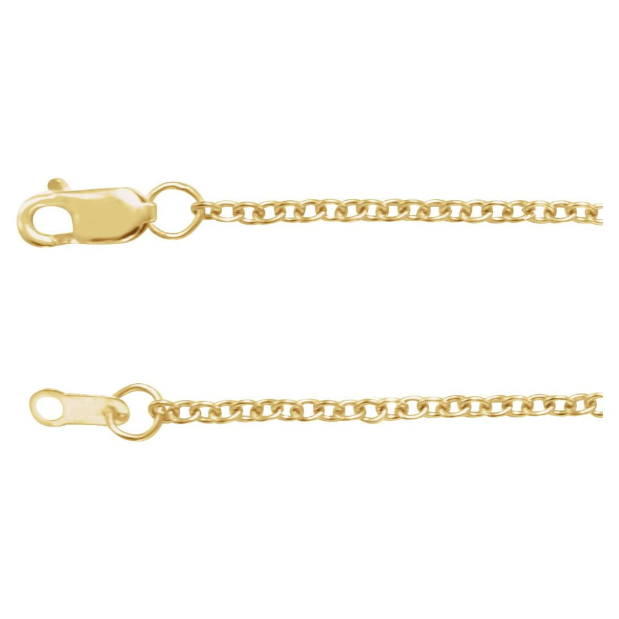 1.5mm Cable Chain Yellow Gold