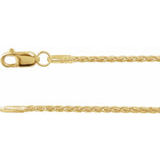 1.25mm Wheat Chain Yellow Gold